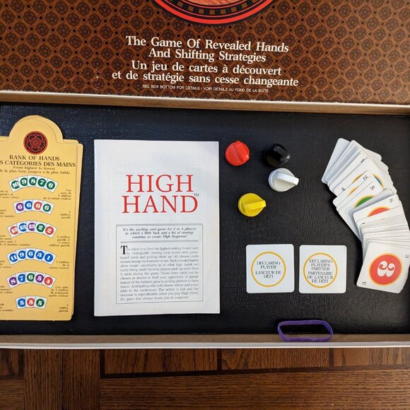 1984 Milton Bradley HIGH HAND board game. Revealed Hands & Shifting Strategies! - Picture 2 of 8